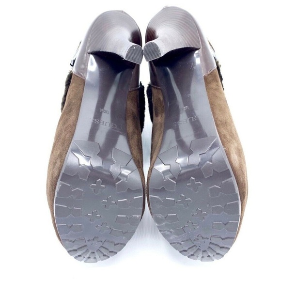 NEW Guess Ankle Boots Suede Stiletto Faux Fur 9.5 - Picture 6 of 8